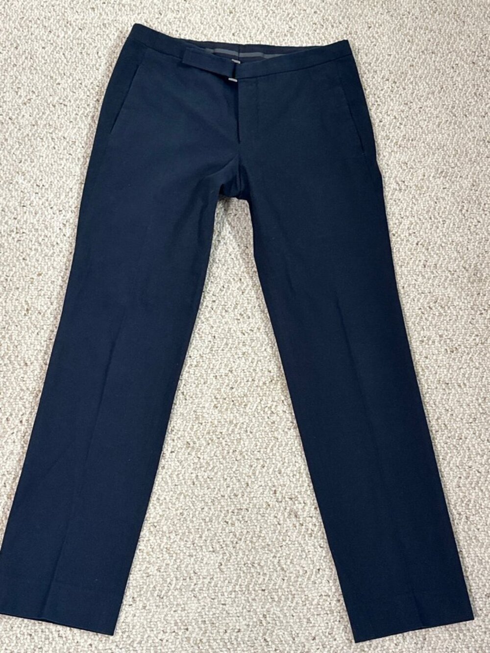 Z Zegna Slim Fit Trousers | Navy | Cotton Stretch | IT 46 / US 30